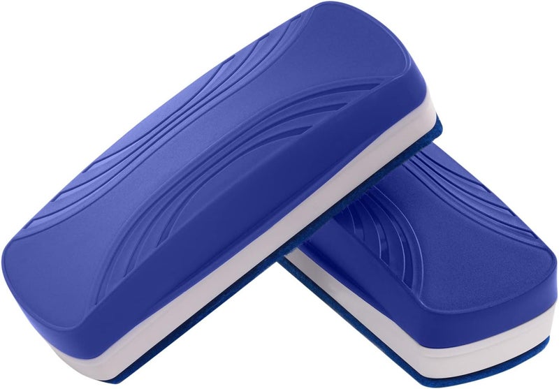 Ddaowanx Whiteboard Eraser, Magnetic Dry Erase Eraser, Glass Board Eraser,School and Office Supplies, Pack of 2 (Blue) - Image 1